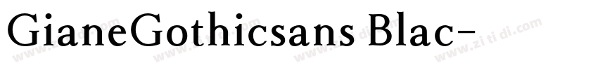 GianeGothicsans Blac字体转换